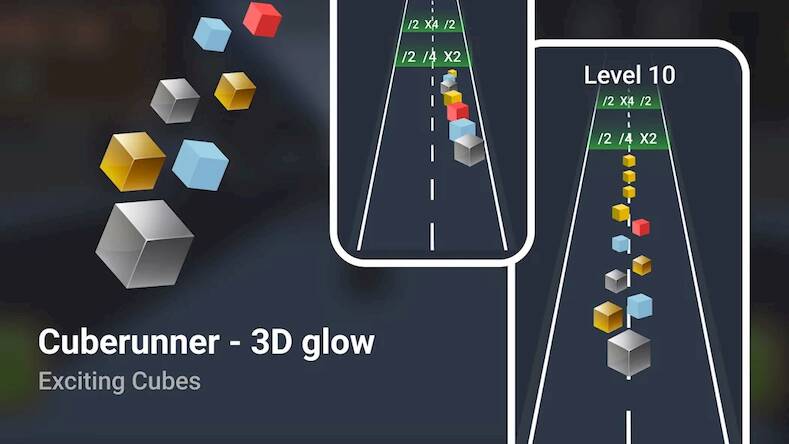 Скачать Cube Runner 3D Glow (Взлом открыто все) версия 1.8.1 apk на Андроид
