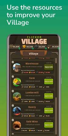 Скачать Clicker Village - Casual Idle (Взлом на монеты) версия 1.8.3 apk на Андроид