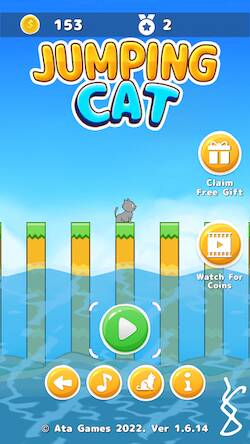 Скачать Jumping Cat (Взлом открыто все) версия 1.1.8 apk на Андроид