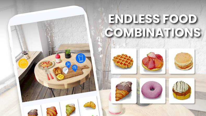 Скачать Food Stylist - Design Game (Взлом на деньги) версия 0.2.9 apk на Андроид