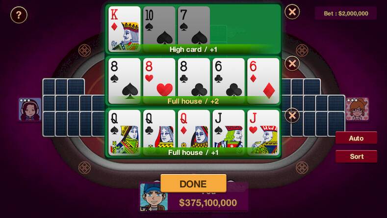 Скачать Chinese Poker Offline (Взлом на монеты) версия 2.6.7 apk на Андроид