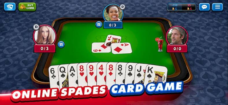 Скачать Spades Plus - Card Game (Взлом на монеты) версия 1.4.4 apk на Андроид