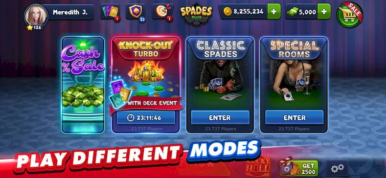 Скачать Spades Plus - Card Game (Взлом на монеты) версия 1.4.4 apk на Андроид