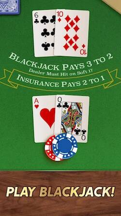 Скачать Blackjack (Взлом на деньги) версия 1.3.6 apk на Андроид