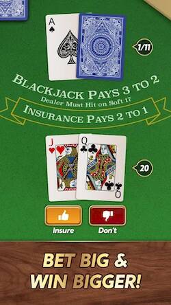 Скачать Blackjack (Взлом на деньги) версия 1.3.6 apk на Андроид