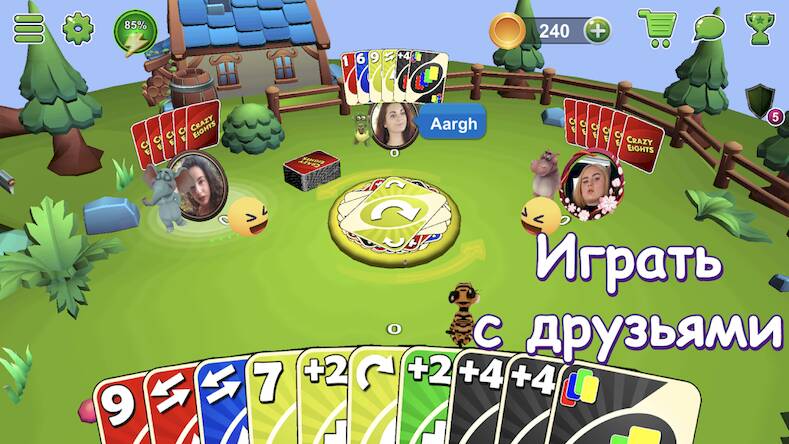 Скачать CrazyEights Уно Карточная игра (Взлом на монеты) версия 0.8.6 apk на Андроид