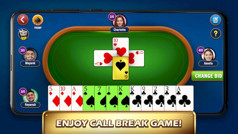 Скачать Callbreak Spades - Card Games (Взлом на монеты) версия 2.3.1 apk на Андроид