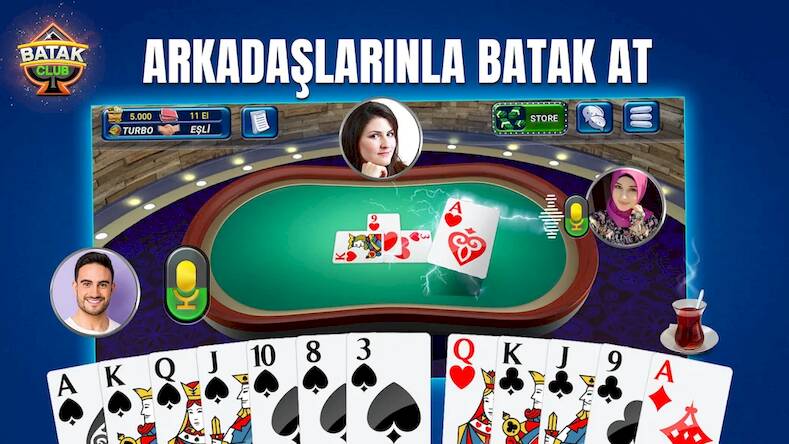 Скачать Batak Club: Online Eşli Oyna (Взлом открыто все) версия 0.3.3 apk на Андроид