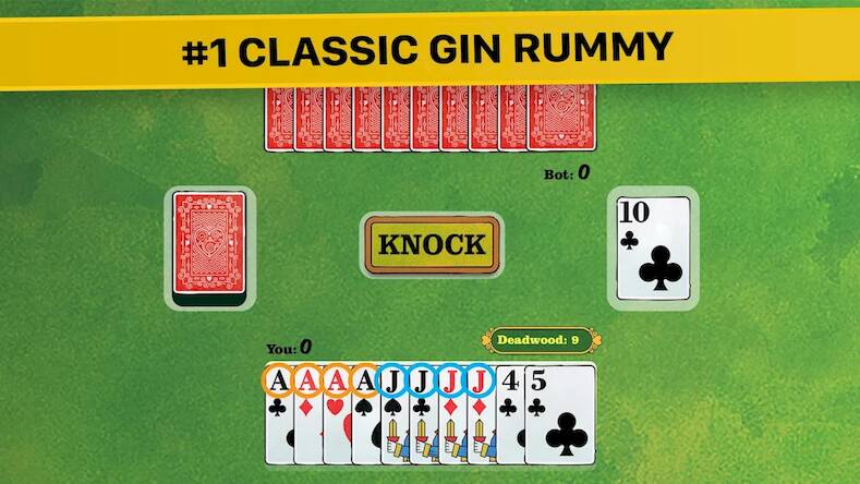 Скачать Gin Rummy * (Взлом на монеты) версия 1.4.4 apk на Андроид