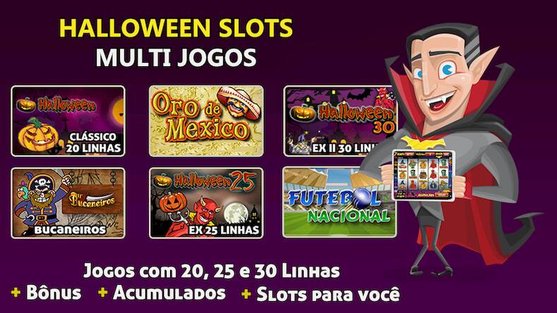 Скачать Halloween Slots 30 Linhas (Взлом на монеты) версия 0.8.2 apk на Андроид