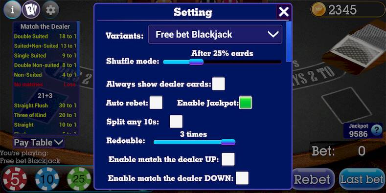 Скачать Spanish Blackjack 21 (Взлом на деньги) версия 0.3.3 apk на Андроид