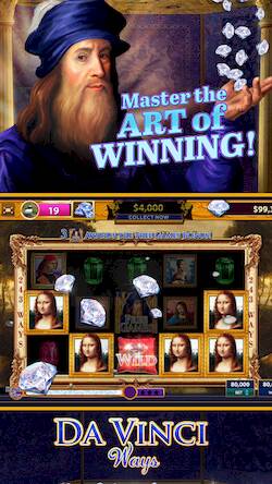 Скачать Da Vinci Diamonds Casino  (Взлом на деньги) версия 0.5.8 apk на Андроид
