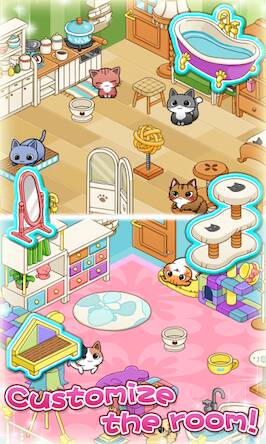 Скачать Cat Room - Cute Cat Games (Взлом на монеты) версия 2.4.5 apk на Андроид