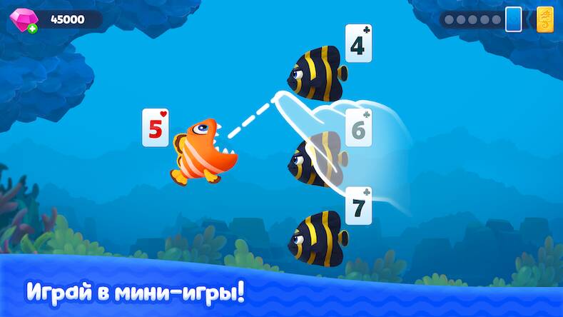 Скачать Fishdom Solitaire (Взлом на монеты) версия 1.9.1 apk на Андроид