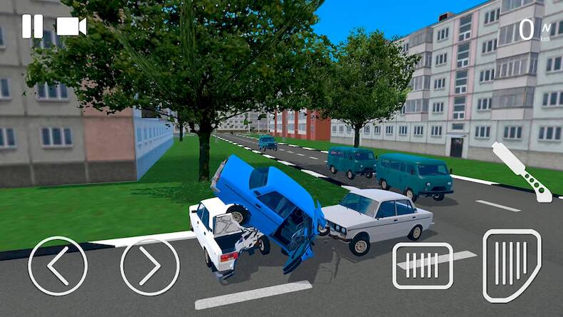 Скачать Russian Car Crash Simulator (Взлом открыто все) версия 1.7.8 apk на Андроид