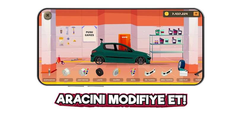 Скачать 2D Araba Serisi Modifiye Oyunu (Взлом на деньги) версия 0.3.5 apk на Андроид
