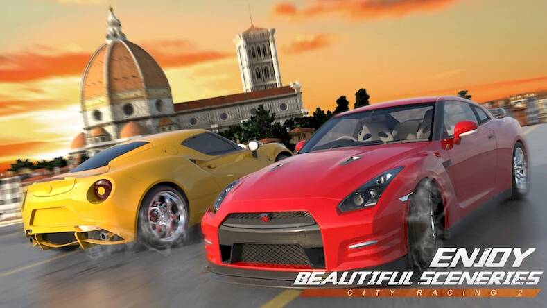 Скачать City Racing 2: 3D Racing Game (Взлом открыто все) версия 0.9.3 apk на Андроид