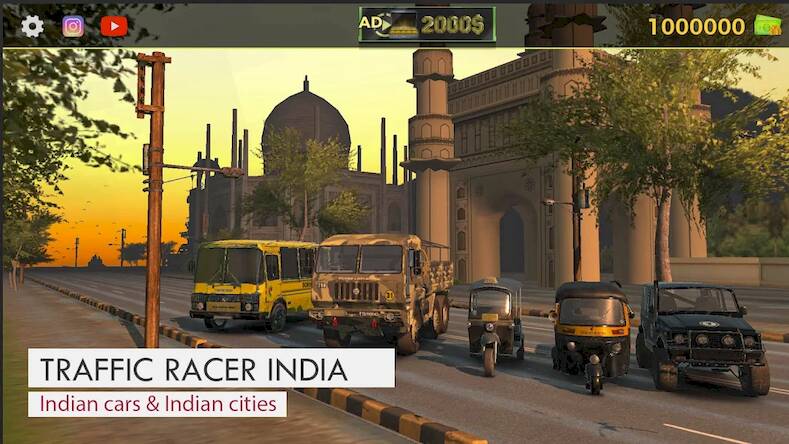 Скачать Traffic Car Racer - India (Взлом на монеты) версия 1.6.2 apk на Андроид
