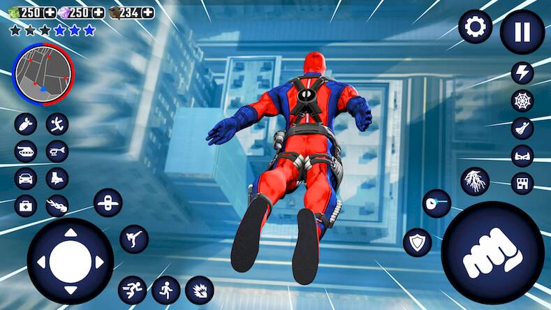 Скачать Синий Паук Игра: Супер Человек (Взлом на деньги) версия 0.1.5 apk на Андроид