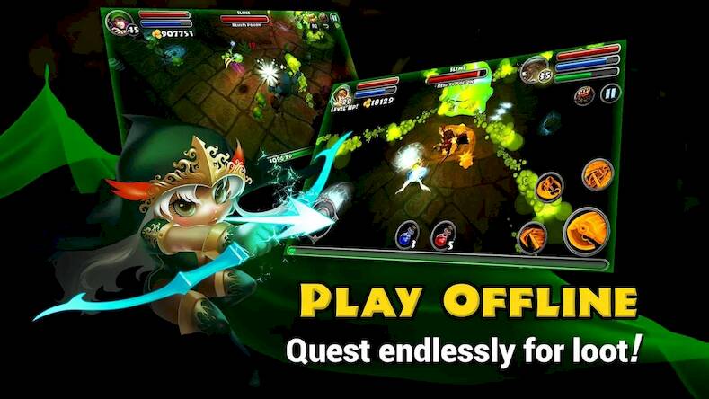 Скачать Dungeon Quest (Взлом на деньги) версия 0.1.2 apk на Андроид