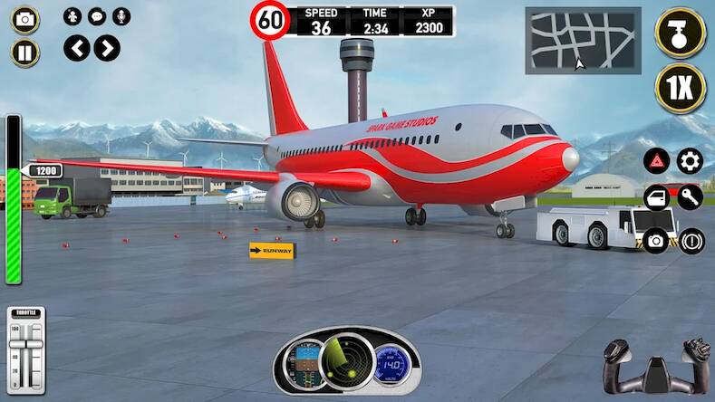 Скачать Plane Pilot Flight Simulator (Взлом на деньги) версия 2.1.6 apk на Андроид
