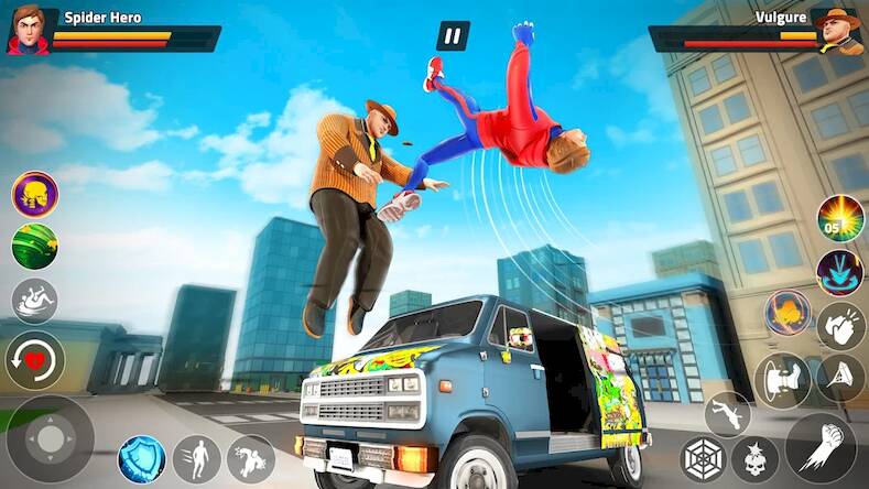 Скачать Spider Rope Hero: Gang War (Взлом на монеты) версия 2.9.4 apk на Андроид