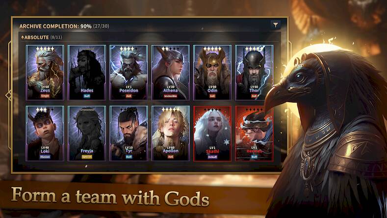 Скачать Gods Raid : Team Battle RPG (Взлом на монеты) версия 0.5.5 apk на Андроид