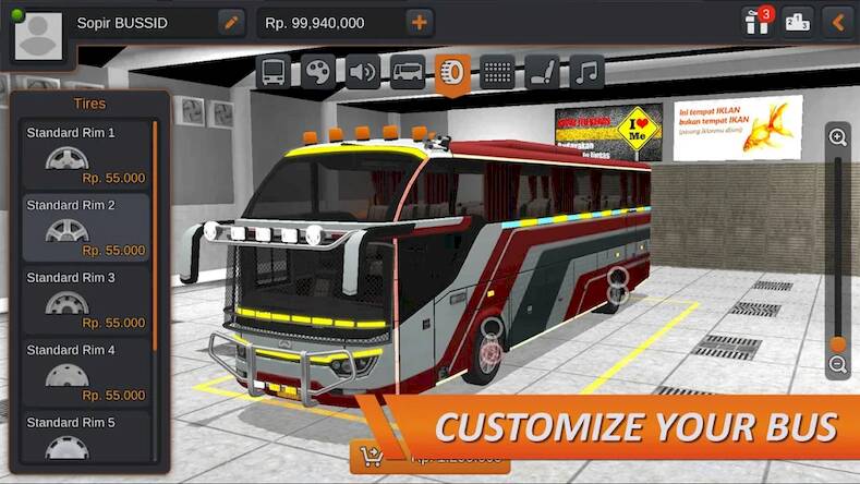 Скачать Bus Simulator Indonesia (Взлом на деньги) версия 0.4.3 apk на Андроид