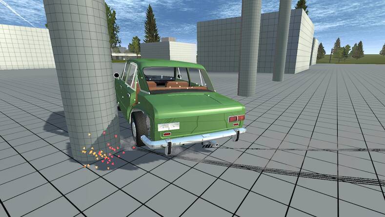 Скачать Simple Car Crash Physics Sim (Взлом на монеты) версия 2.1.3 apk на Андроид