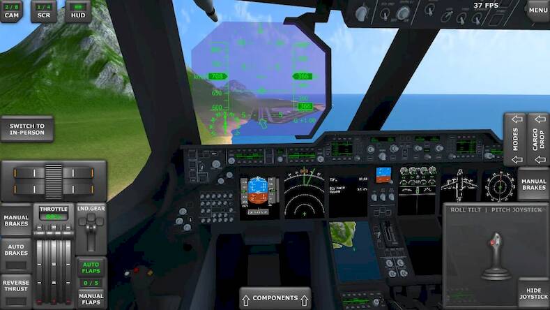 Скачать Turboprop Flight Simulator (Взлом на деньги) версия 2.4.6 apk на Андроид