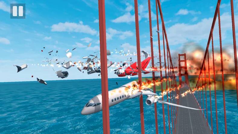 Скачать Plane Crash: Flight Simulator (Взлом на деньги) версия 1.9.1 apk на Андроид