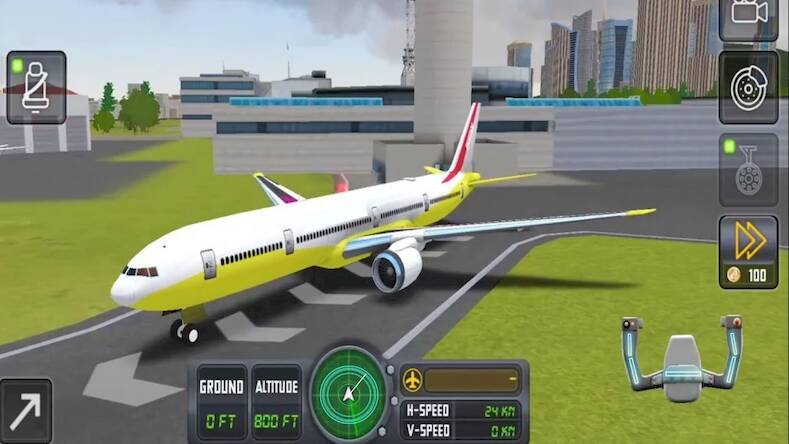 Скачать Flight Simulator-Pilot Plane X (Взлом открыто все) версия 2.1.2 apk на Андроид