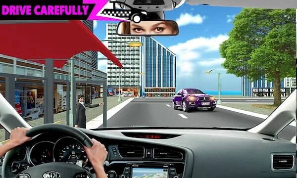 Скачать Pink Taxi Driving Game 3D (Взлом на монеты) версия 2.1.9 apk на Андроид