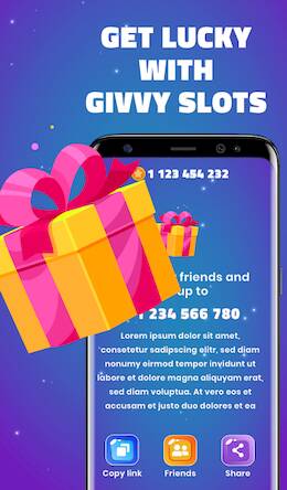 Скачать Givvy Slots, SPIN and WIN! (Взлом на деньги) версия 0.4.2 apk на Андроид