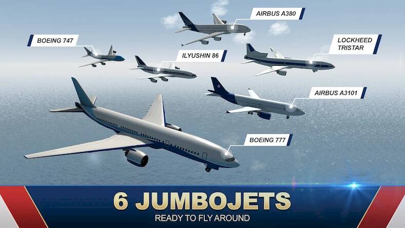 Скачать Jumbo Jet Flight Simulator (Взлом на монеты) версия 1.5.2 apk на Андроид