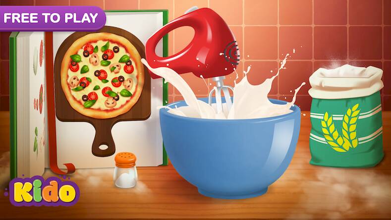 Скачать Pizza Baking Kids Games (Взлом на монеты) версия 1.1.2 apk на Андроид