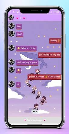 Скачать BTS Messenger: Chat Simulation (Взлом на деньги) версия 1.4.4 apk на Андроид