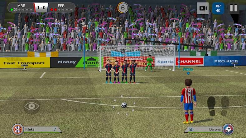 Скачать Pro Kick Soccer (Взлом открыто все) версия 0.5.7 apk на Андроид