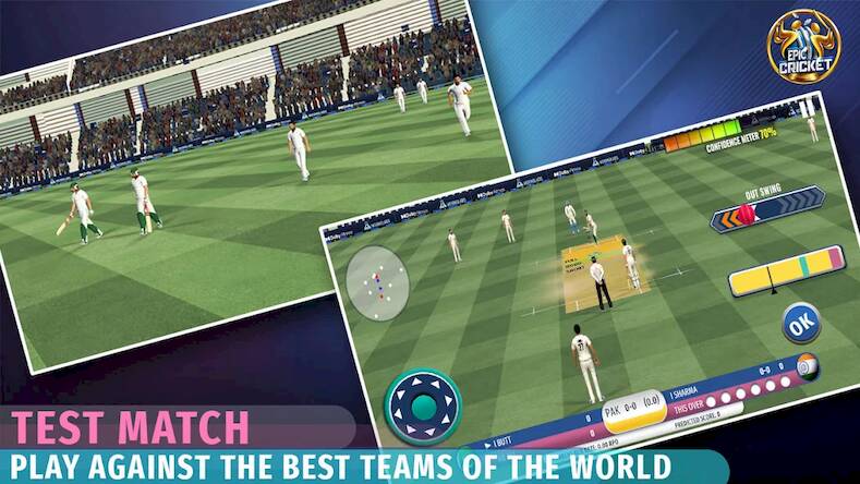 Скачать Epic Cricket - Big League Game (Взлом на монеты) версия 1.9.7 apk на Андроид