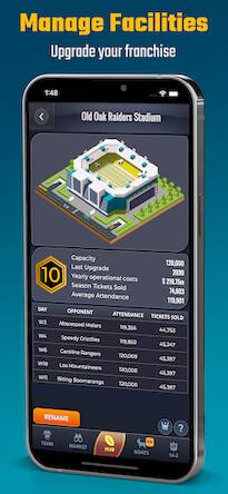 Скачать Ultimate Pro Football GM (Взлом на деньги) версия 1.2.6 apk на Андроид
