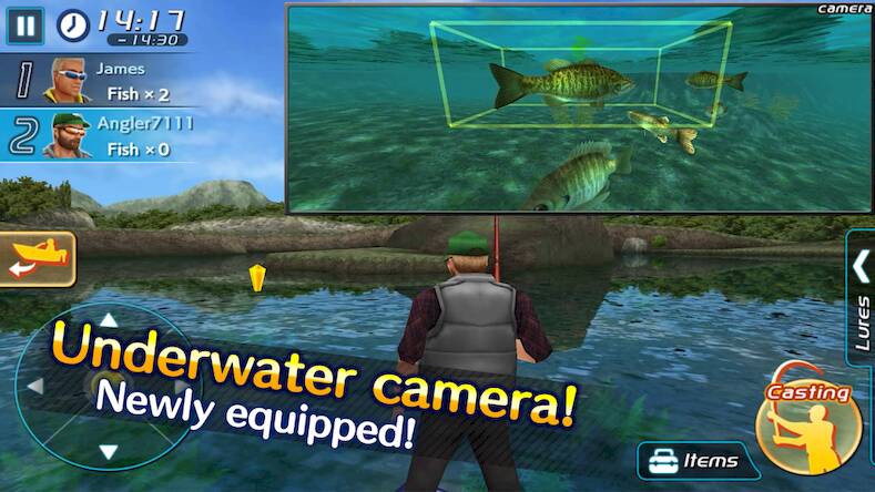 Скачать Bass Fishing 3D II (Взлом на деньги) версия 1.8.7 apk на Андроид
