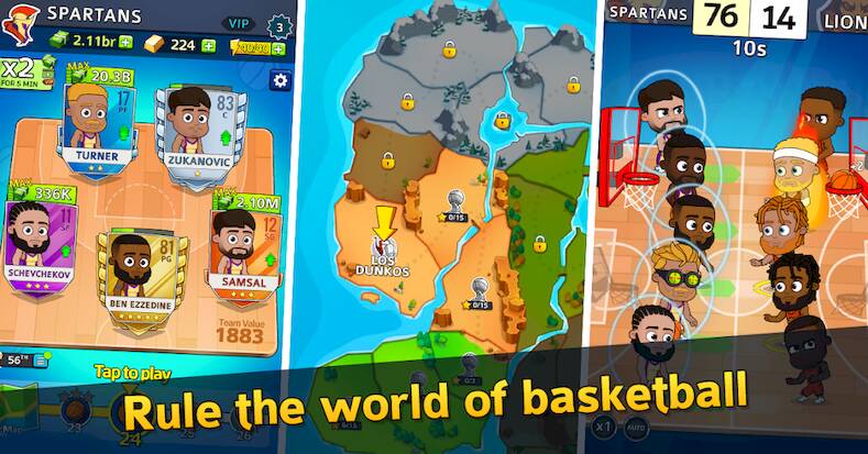 Скачать Idle Five Basketball tycoon (Взлом открыто все) версия 1.2.9 apk на Андроид