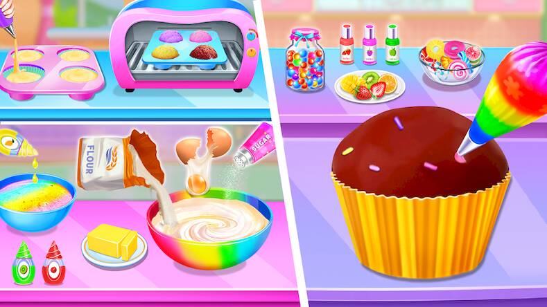 Скачать Сладкий Bakery девоч Cake Игры (Взлом на деньги) версия 0.3.3 apk на Андроид