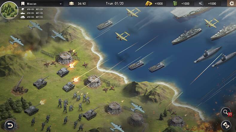 Скачать WW2: Стратегические игры (Взлом на монеты) версия 2.9.7 apk на Андроид