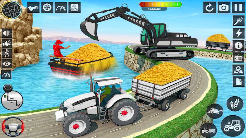 Скачать Big Tractor Farming Simulator (Взлом на монеты) версия 2.7.7 apk на Андроид