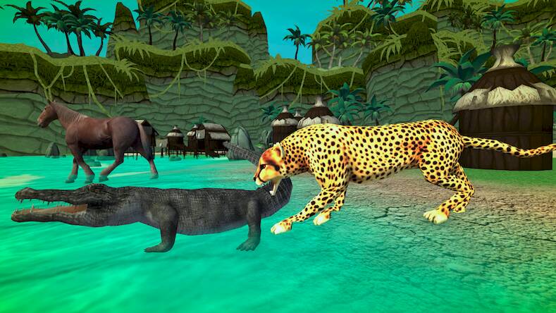 Скачать Lion Cheetah Family Simulator (Взлом открыто все) версия 1.2.4 apk на Андроид