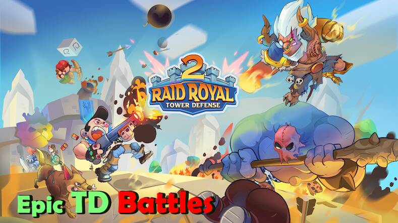 Скачать Raid Royal 2: TD Battles (Взлом на монеты) версия 1.6.9 apk на Андроид