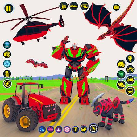 Скачать Robot Hero Bat Bike Robot Game (Взлом на монеты) версия 0.9.1 apk на Андроид